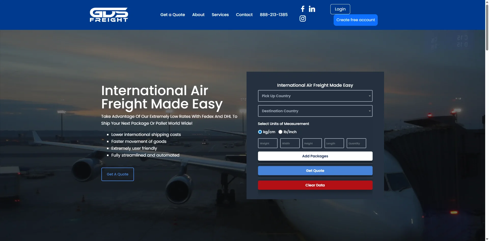 GDS Freight — تصميم وتطوير المواقع — Orlin Agence Marketing Maroc
